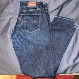 Levi's Capital E short skinny Low Rise Skinny Dark Wash Denim Jeans Sz 27